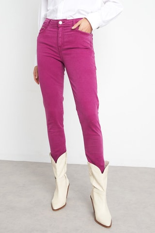 Pantalón slim fit - Fucsia