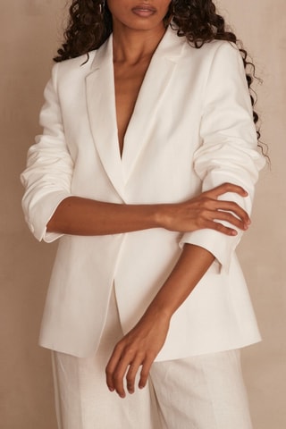 Chaqueta de lino - Crudo