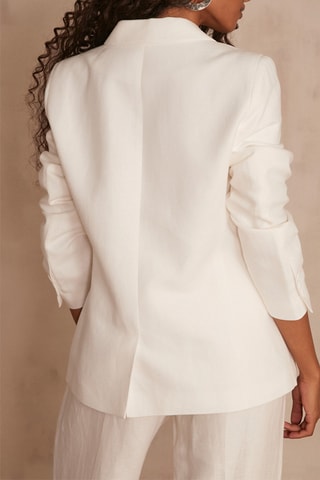 Chaqueta de lino - Crudo