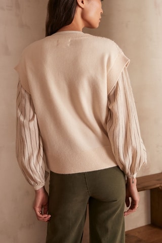 Top de lana - Beige