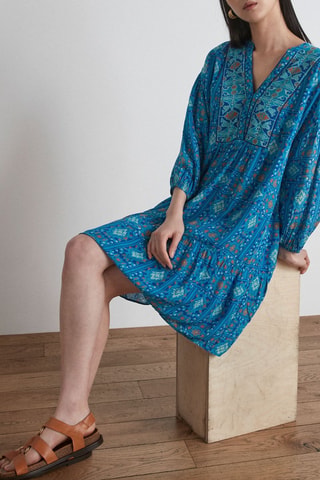 Vestido trapecio - Turquesa