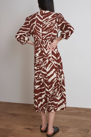 Vestido midi - Marrón