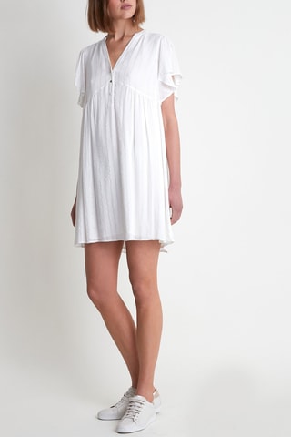 Vestido trapecio - Crudo