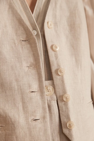 Chaleco de traje de lino - Beige