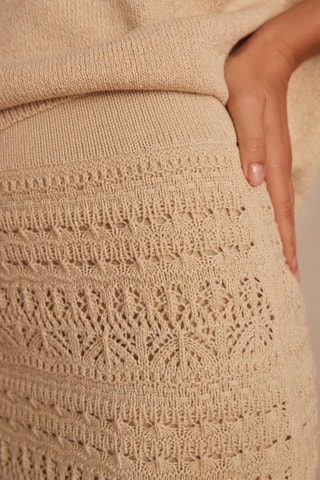 Falda recta - Beige