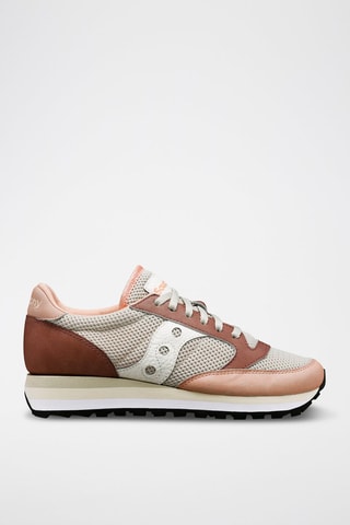 Zapatillas Jazz Triple - Blanco y rosa