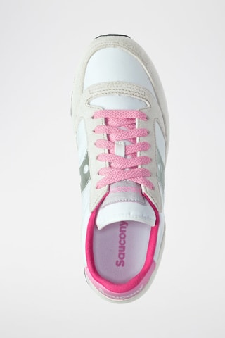 Zapatillas de piel Jazz Triple - Blanco y rosa