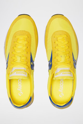 Zapatillas de piel Trainer 80 - Amarillo y azul rey