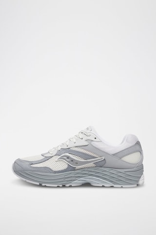 Zapatillas de piel con plataforma Progrid Omni 9 - Gris oscuro y crudo