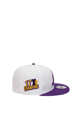 Casquette White Crown Patches 9 Fifty Loslak - Blanc et violet