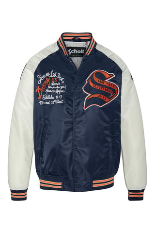 Blouson Varsity Princeton 2 - Bleu marine et blanc
