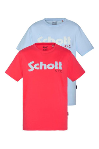 2 t-shirts - Rouge et bleu clair