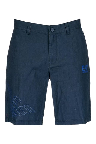 Short en lin - Bleu marine