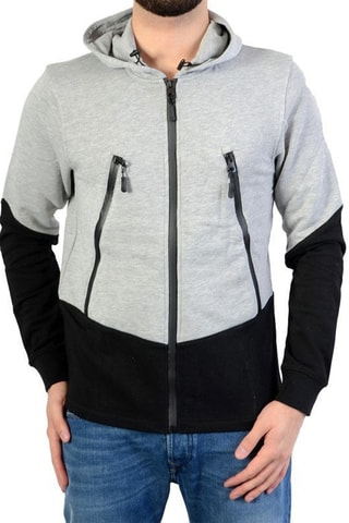 Sweat à capuche - Gris clair chiné