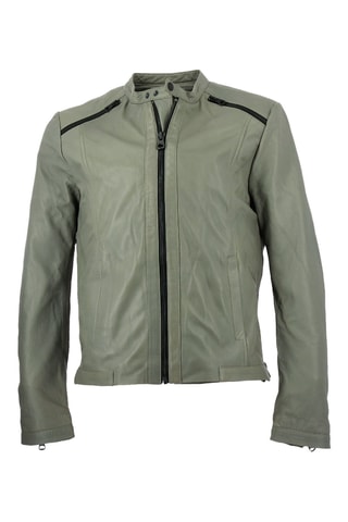 Veste en cuir de mouton - Vert