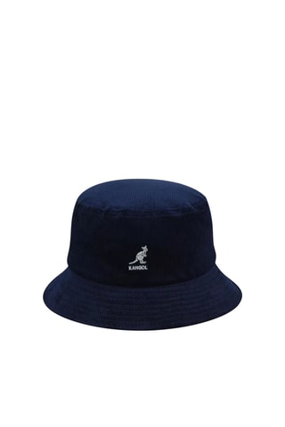 Bob de marche en velours - Bleu marine