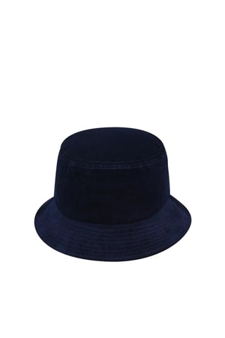 Bob de marche en velours - Bleu marine