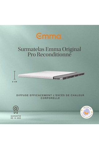 Surmatelas reconditionné - Blanc - Emma
