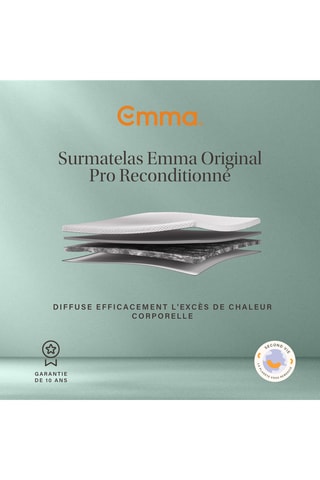 Surmatelas reconditionné - Blanc - Emma