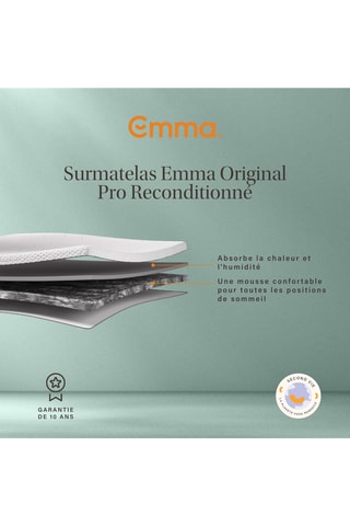 Surmatelas reconditionné - Blanc - Emma