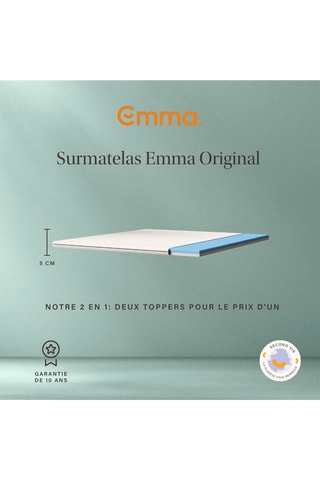 Surmatelas reconditionné - Blanc - Emma