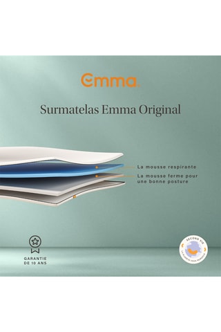 Surmatelas reconditionné - Blanc - Emma