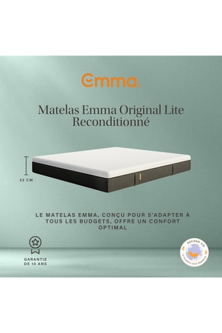 Matelas à ressorts ensachés reconditionné - Epaisseur 22 cm - Equilibré - Emma
