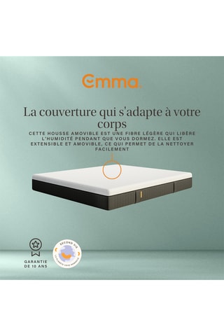 Matelas hybride à mémoire de forme et ressorts ensachés reconditionné - Epaisseur 27 cm - Mi-ferme - Emma