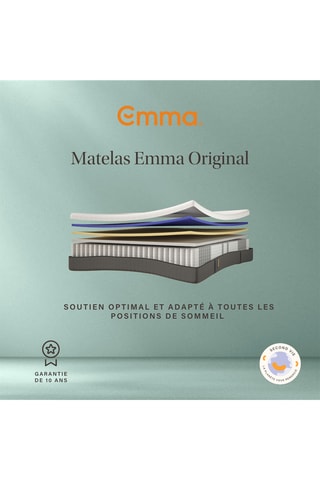 Matelas à ressorts ensachés reconditionné - Epaisseur 25 cm - Equilibré - Emma