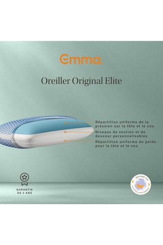 Ensemble matelas mémoire de forme reconditionné et oreiller - Epaisseur 20 cm – Ferme - Emma