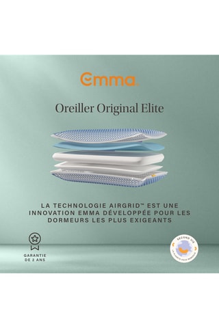 Ensemble matelas mémoire de forme reconditionné et oreiller - Epaisseur 20 cm – Ferme - Emma