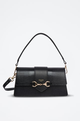 Mala de ombro em couro Capsule - Preto