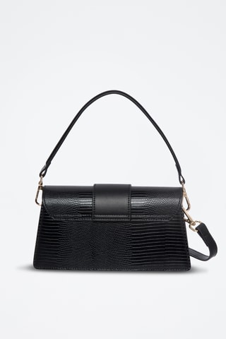 Mala de ombro em couro Capsule - Preto