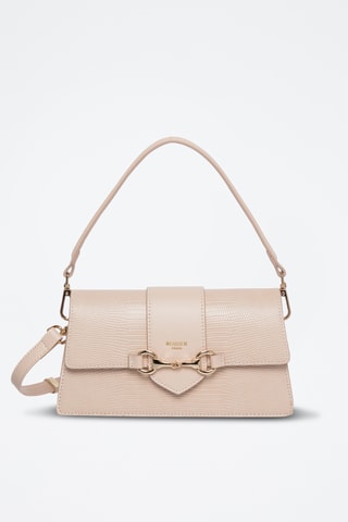 Mala de ombro em couro Capsule - Rosa-claro