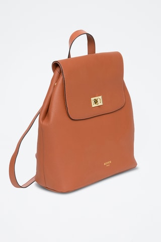 Mochila de couro fendido Pacha - Camel
