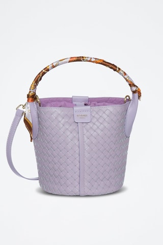 Mala bucket em couro Toundra - Violeta