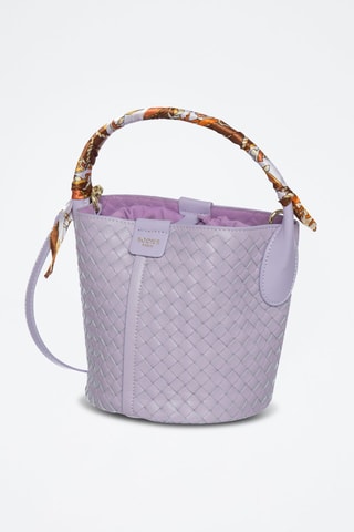 Mala bucket em couro Toundra - Violeta