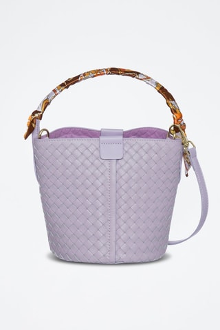 Mala bucket em couro Toundra - Violeta