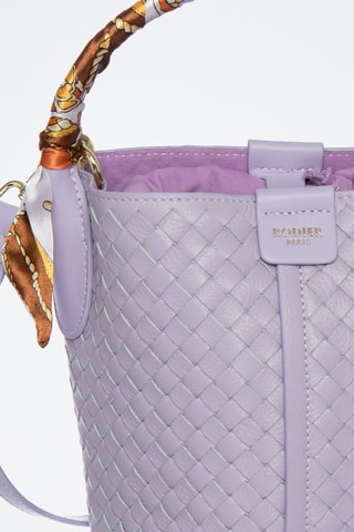 Mala bucket em couro Toundra - Violeta
