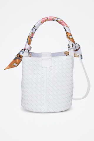 Mala bucket em couro Toundra - Branco