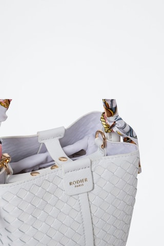Mala bucket em couro Toundra - Branco