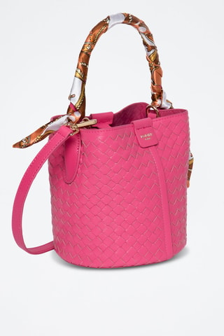 Mala bucket em couro Toundra - Rosa