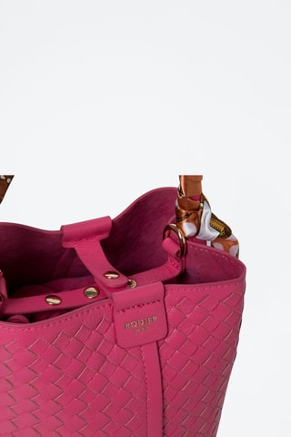Mala bucket em couro Toundra - Rosa