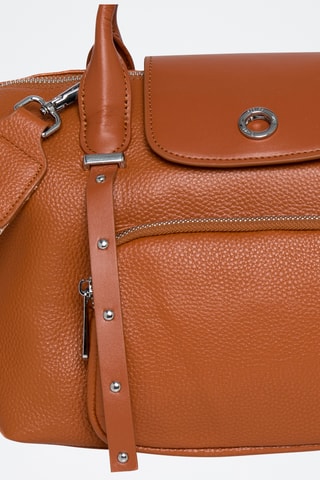 Mala shopper de couro Nougat - Camel