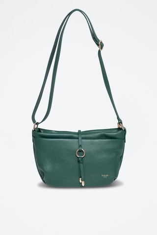Mala a tiracolo de couro Figaro - Preto - Verde