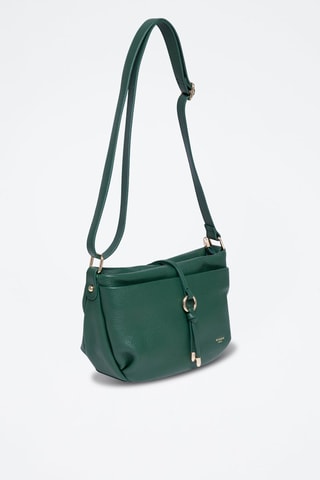 Mala a tiracolo de couro Figaro - Preto - Verde