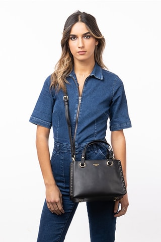 Mala de couro Pearl - Preto