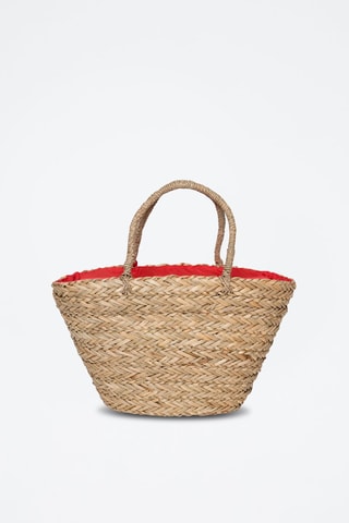 Mala shopper Playa - Bege e vermelho