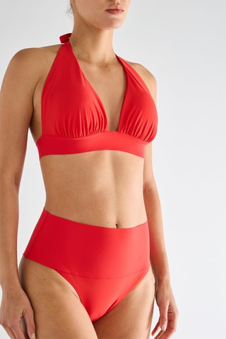 Braga de bikini de talle alto Angie Angie - Rojo