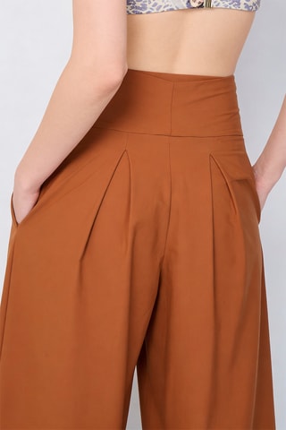 Pantaloni larghi Panna - Nocciola